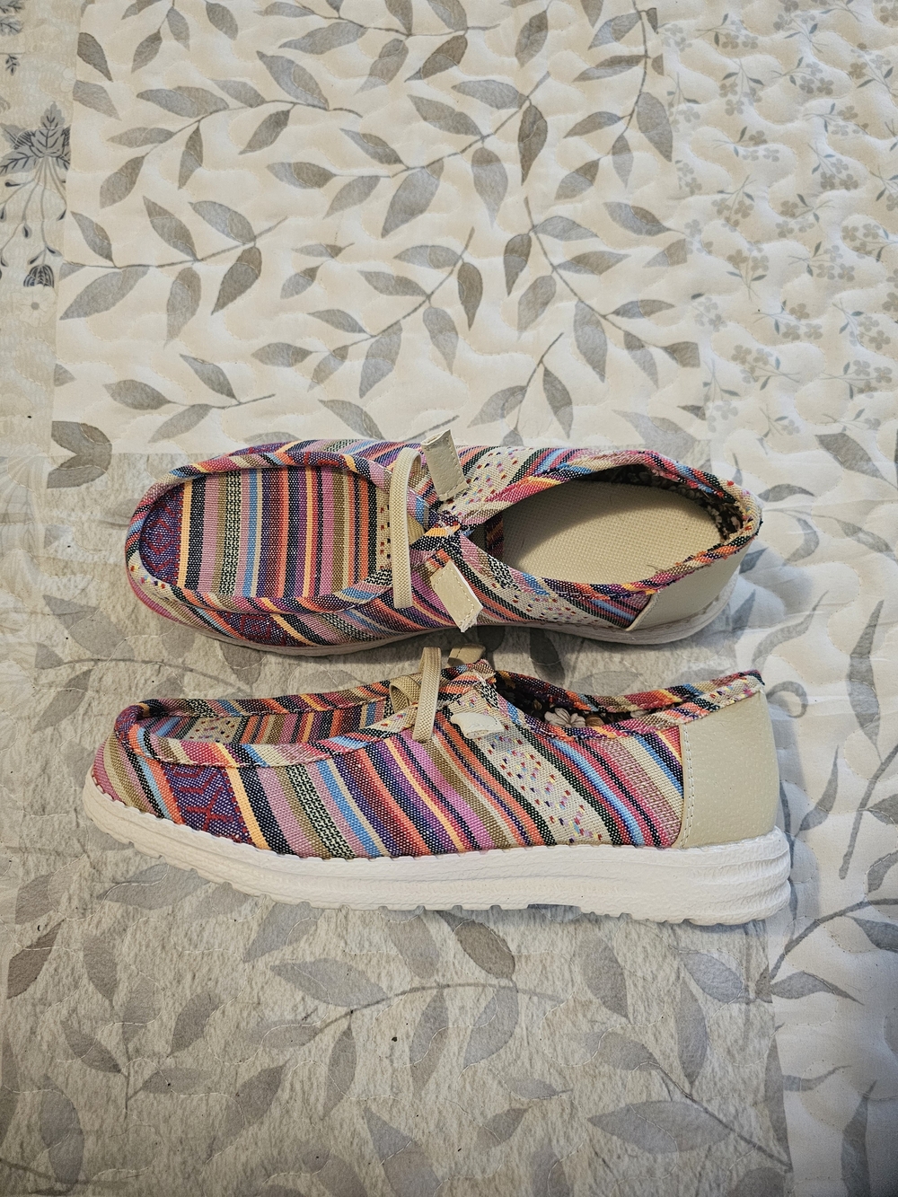 Multicolor Striped Women’s Slip-On Casual Shoes